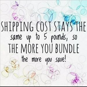 Shipping stays the same up to 5 lbs!!